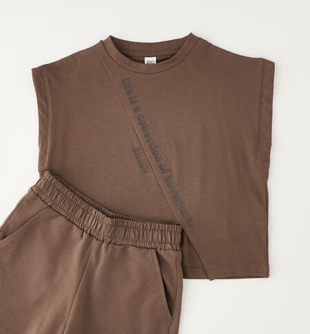 Completino iDO ragazza MARRONE SCURO-0871