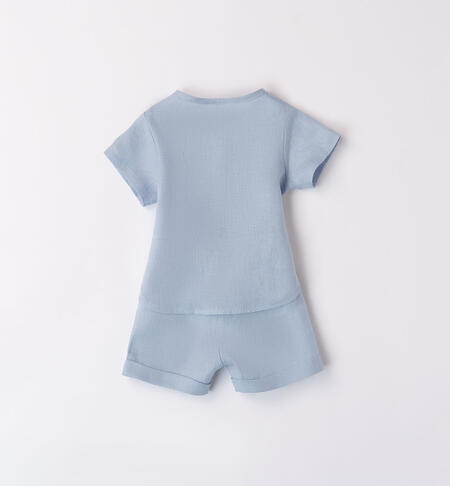 Completino lino neonato L.BLUE-3964