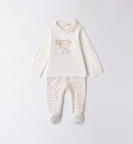 Two-piece baby girl outfit CREAM