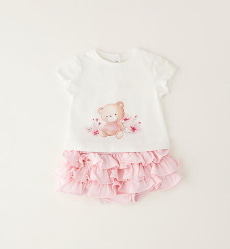 Summer baby girl outfit WHITE