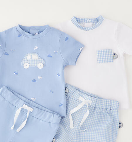 Completino neonato iDO AZZURRO-BIANCO-6BVB