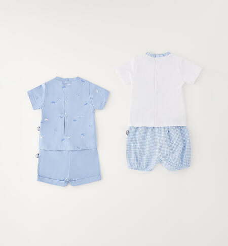 Completino neonato iDO AZZURRO-BIANCO-6BVB