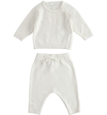 Completino neonato in tricot - da 1 a 24 mesi iDO PANNA-0112