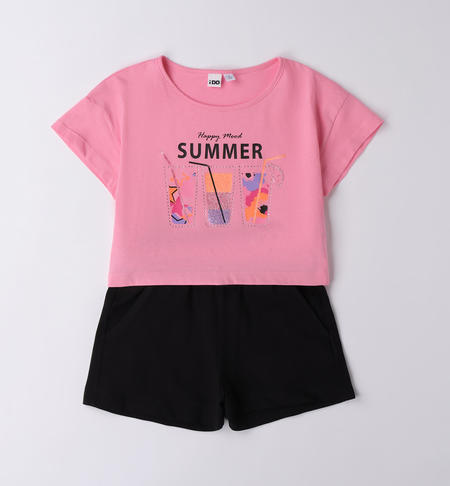 Completino ragazza estivo da 8 a 16 anni iDO ROSA BUBBLE-2421