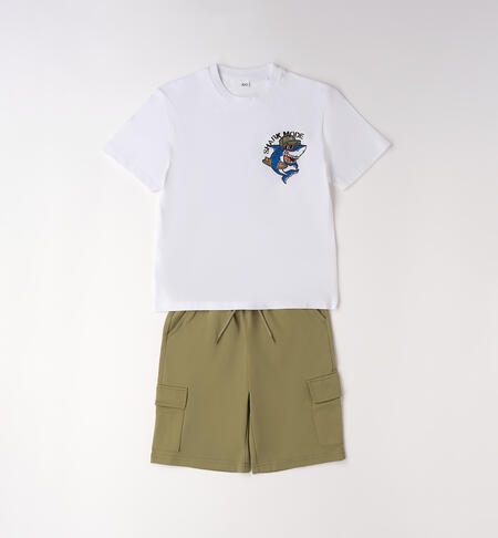 100% cotton boys' outfit WHITE