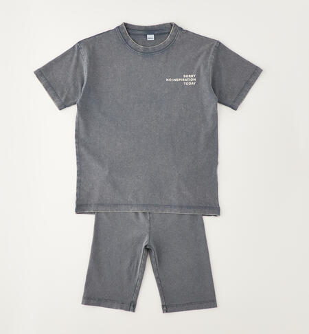 Completo 2 pezzi ragazza GRIGIO SCURO-0564