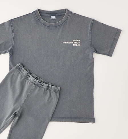 Completo 2 pezzi ragazza GRIGIO SCURO-0564