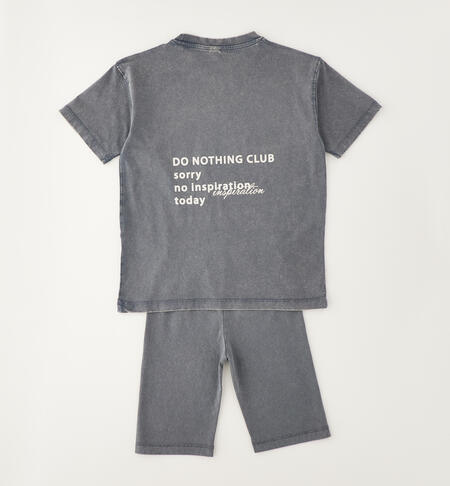 Completo 2 pezzi ragazza GRIGIO SCURO-0564
