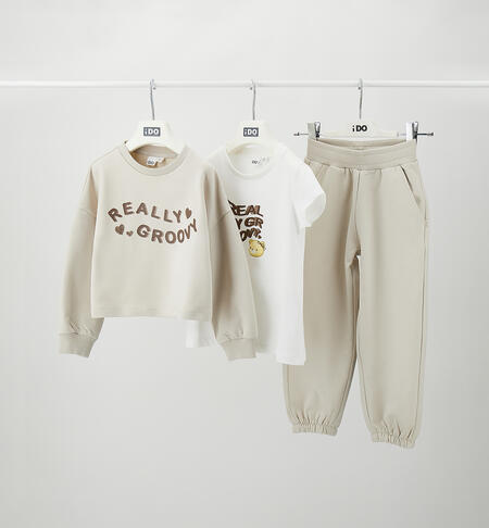 Completo 3 pezzi bambina BEIGE