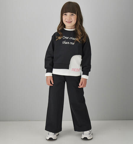Completo 3 pezzi bambina NERO-0658
