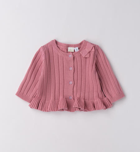 Completo 3 pezzi da neonata ROSA ANTICO-2748