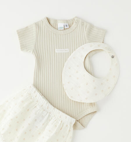 Completo 3 pezzi modello unisex ECRU'-0164