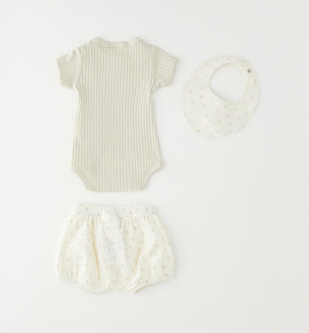 Completo 3 pezzi modello unisex ECRU'-0164