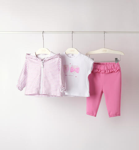 3-piece baby girl outfit PINK