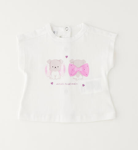 3-piece baby girl outfit BIANCO-ROSA-6BWA