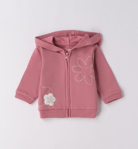 Completo 3 pezzi neonata ROSA ANTICO-2748