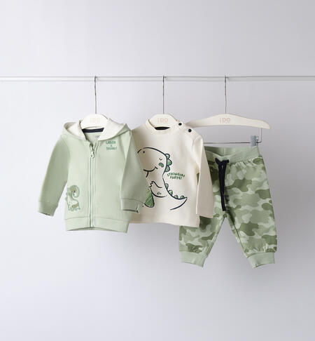 Completo 3 pezzi neonato VERDE