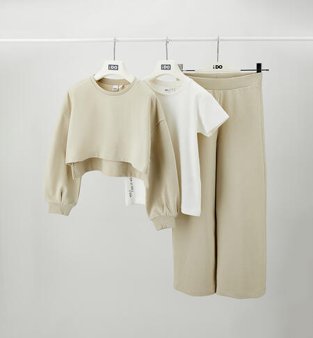 Completo 3 pezzi ragazza BEIGE-0434