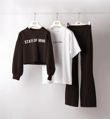 Completo 3 pezzi ragazza NERO