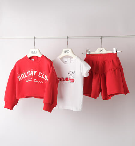 Completo bambina 3 pezzi ROSSO-2256