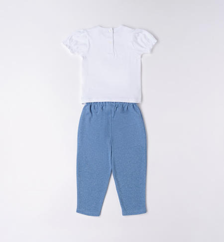 iDO outfit with heart for girls from 9 months to 8 years BIANCO-0113