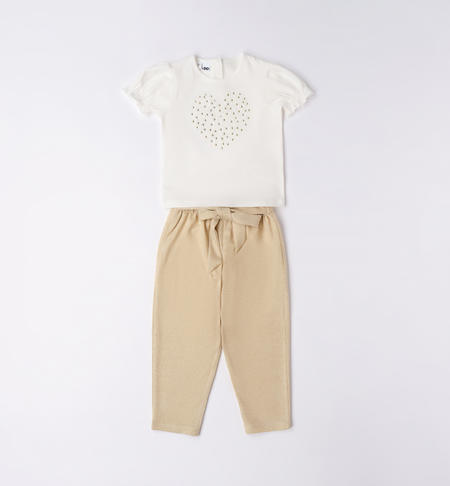 iDO outfit with heart for girls from 9 months to 8 years PANNA-0112