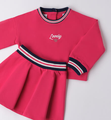 Completo bambina con gonna FRAGOLA-2365