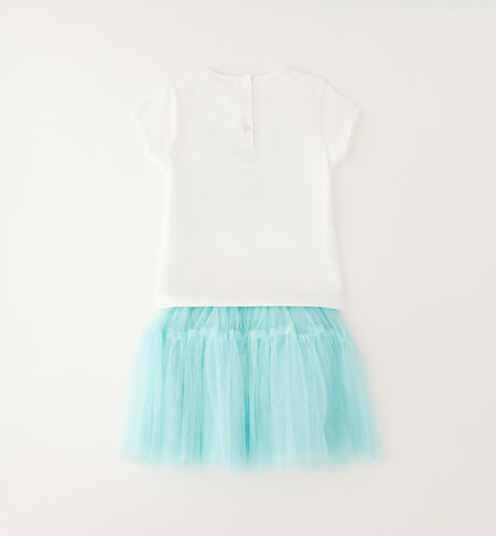 Completo bambina con gonna PANNA-0112