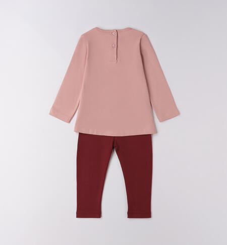 Completo bambina con leggings LIGHT PINK-2921