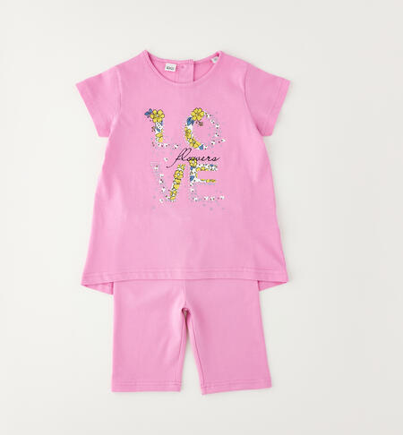 Completo bambina con leggins ROSA