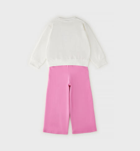 Completo bambina due pezzi PANNA-0112