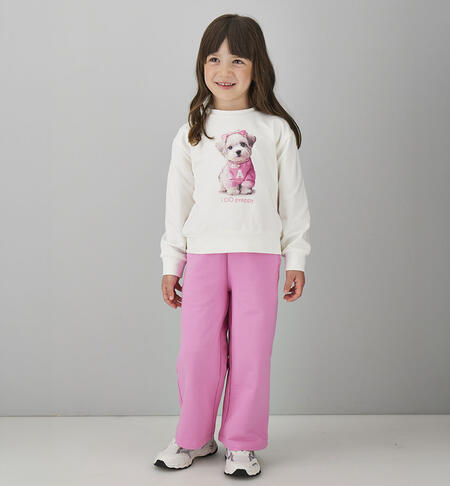 Completo bambina due pezzi PANNA