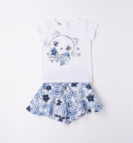 Completo bambina gattino da 9 mesi a 8 anni iDO BIANCO-0113