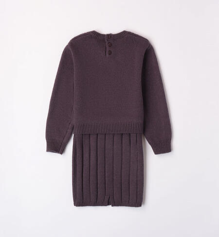 Completo bambina in tricot da 9 mesi a 8 anni iDO ANTRACITE-3848