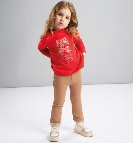 Completo bambina leggings ROSSO