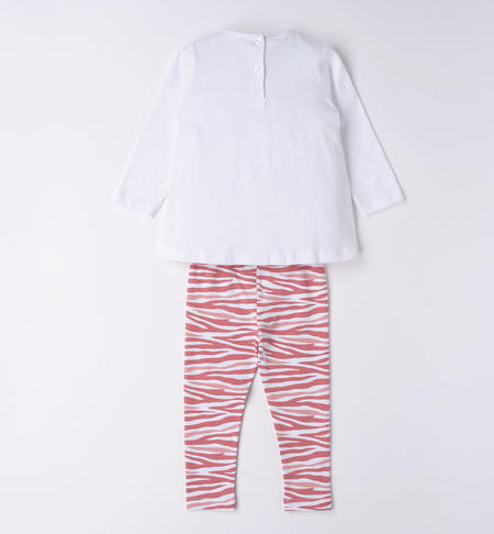 iDO teddy bear outfit for girls from 9 months to 8 years BIANCO-0113