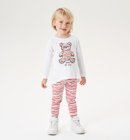 Completo bambina orsacchiotto BIANCO