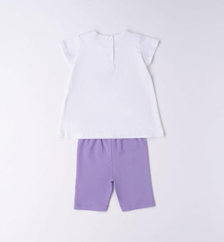 iDO T-shirt and leggings for girls from 9 months to 8 years BIANCO-0113