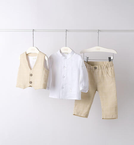 Boys' Christening outfit BEIGE