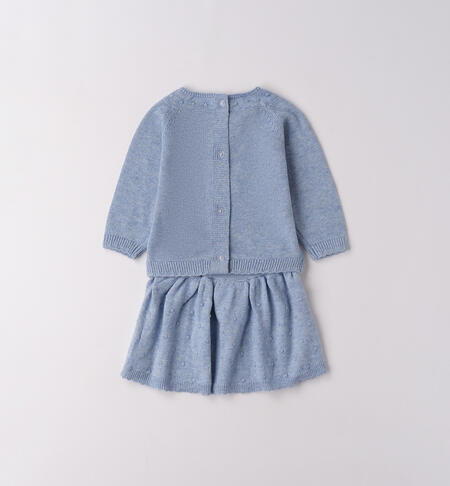 Completo bimba con gonna AZZURRO MELANGE-8925