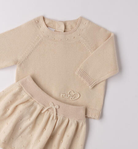 Completo bimba con gonna ECRU'-0164