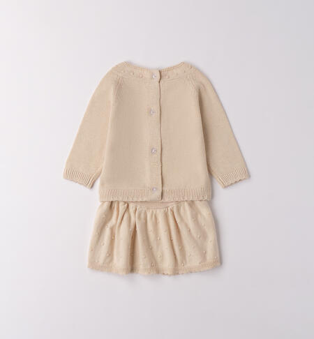 Completo bimba con gonna ECRU'-0164