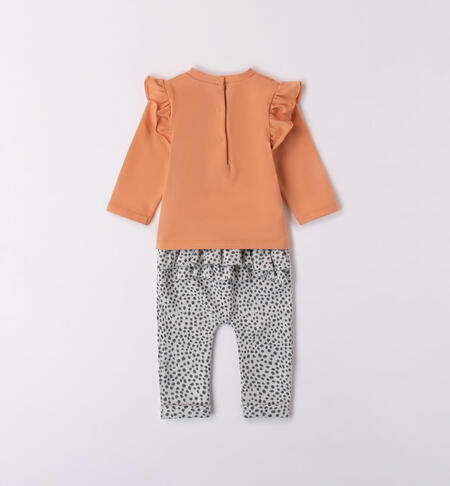 iDO outfit with ruffles for girls from 1 to 24 months MOU-1133