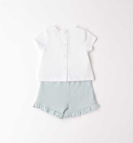 Summer outfit for baby girls BIANCO-0113