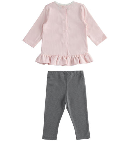 Completo bimba leggings e maglia - da 1 a 24 mesi iDO GRIGIO MELANGE-8967