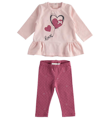 Completo bimba leggings e maglia - da 1 a 24 mesi iDO ROSA-2715