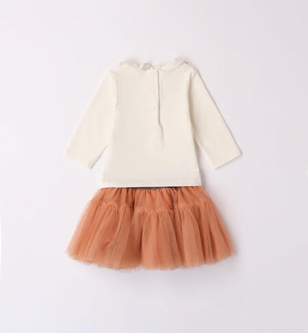 iDO T-shirt and tulle skirt set for baby girls from 1 to 24 months MOU-1133
