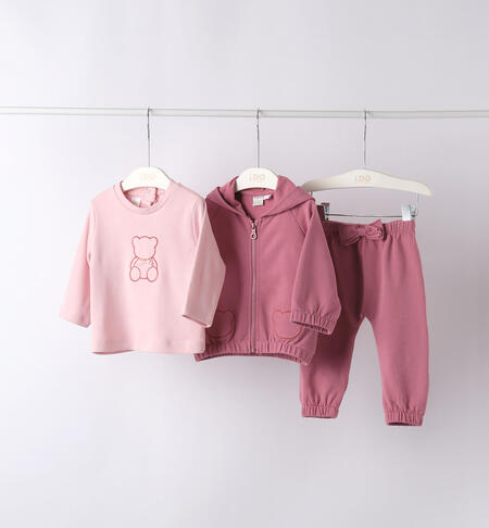 Baby girls' tracksuit and T-shirt set