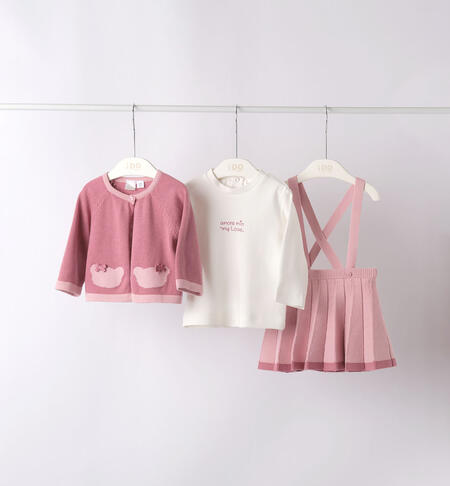 Pretty iDO 100% cotton outfit for girls from 1 to 24 months CIPOLLA-3021