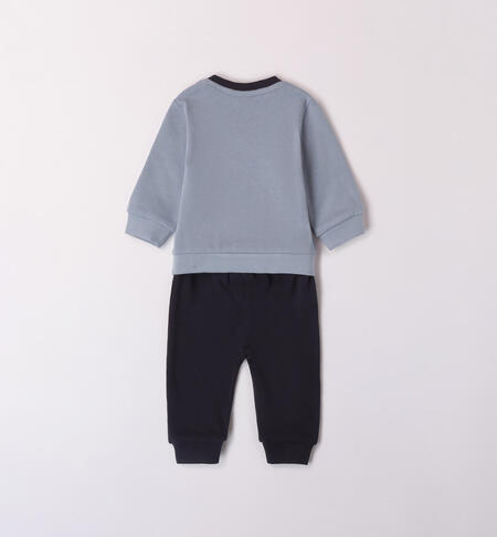 iDO teddy bear tracksuit for boys from 1 to 24 months AZZURRO-3922